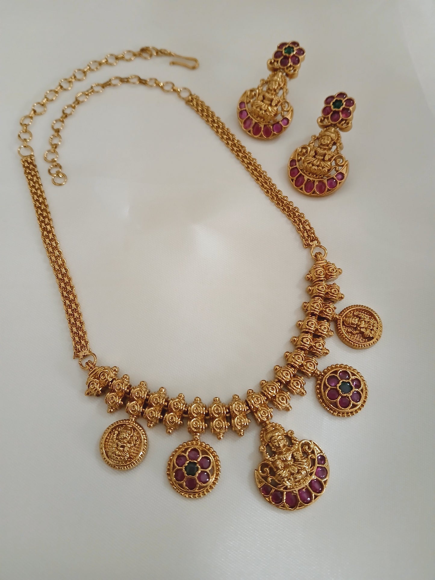 Aaradhya - Gold replica Antique necklace