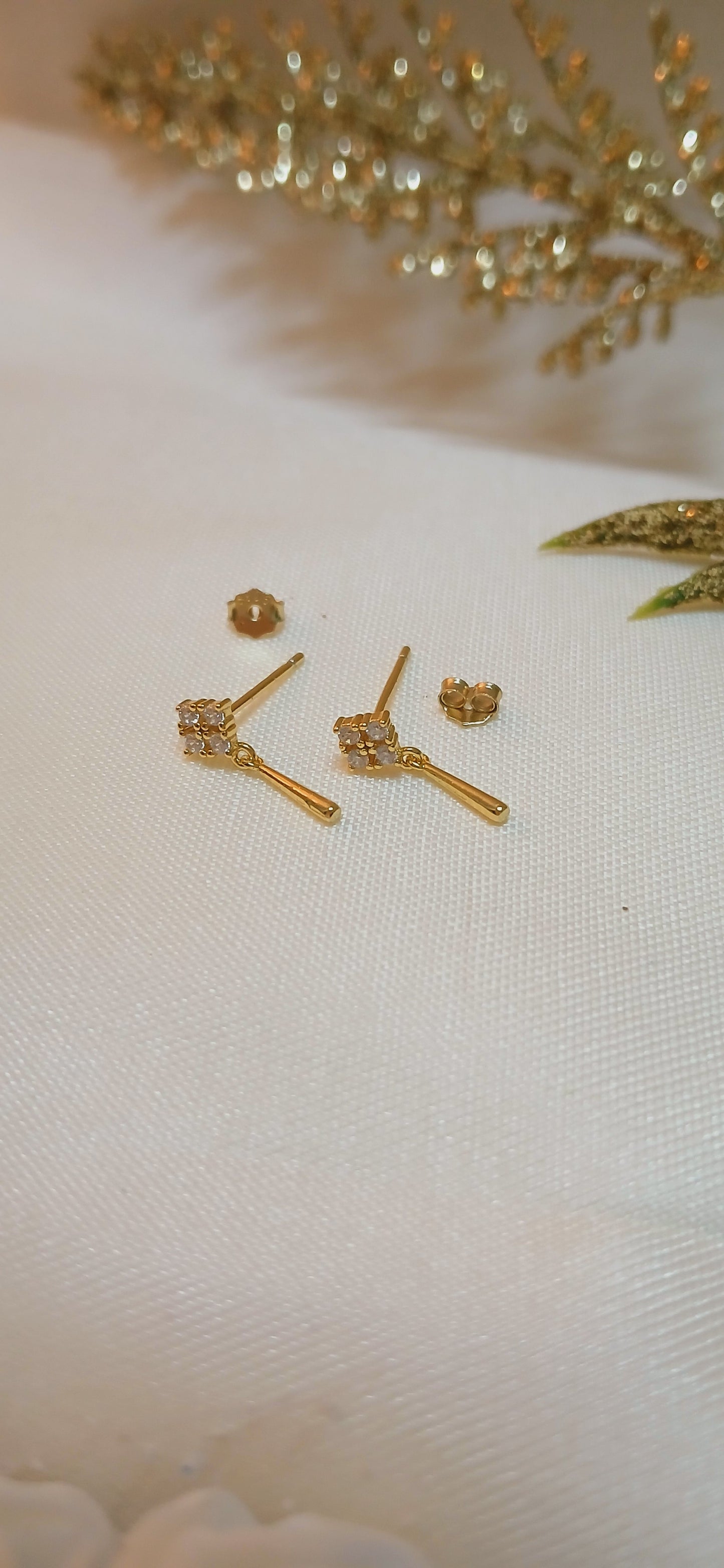 4 Clover necklace & earring set - 92.5 silver