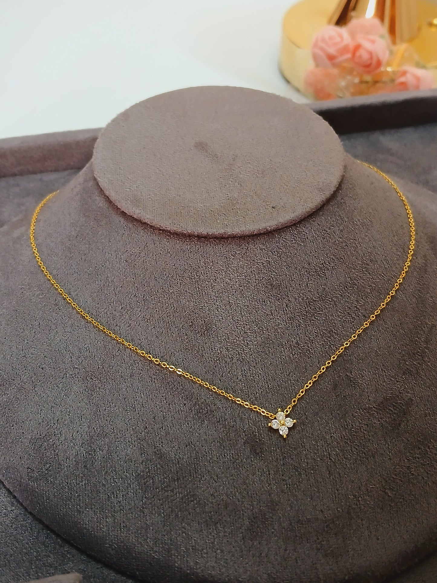 4 Clover necklace & earring set - 92.5 silver
