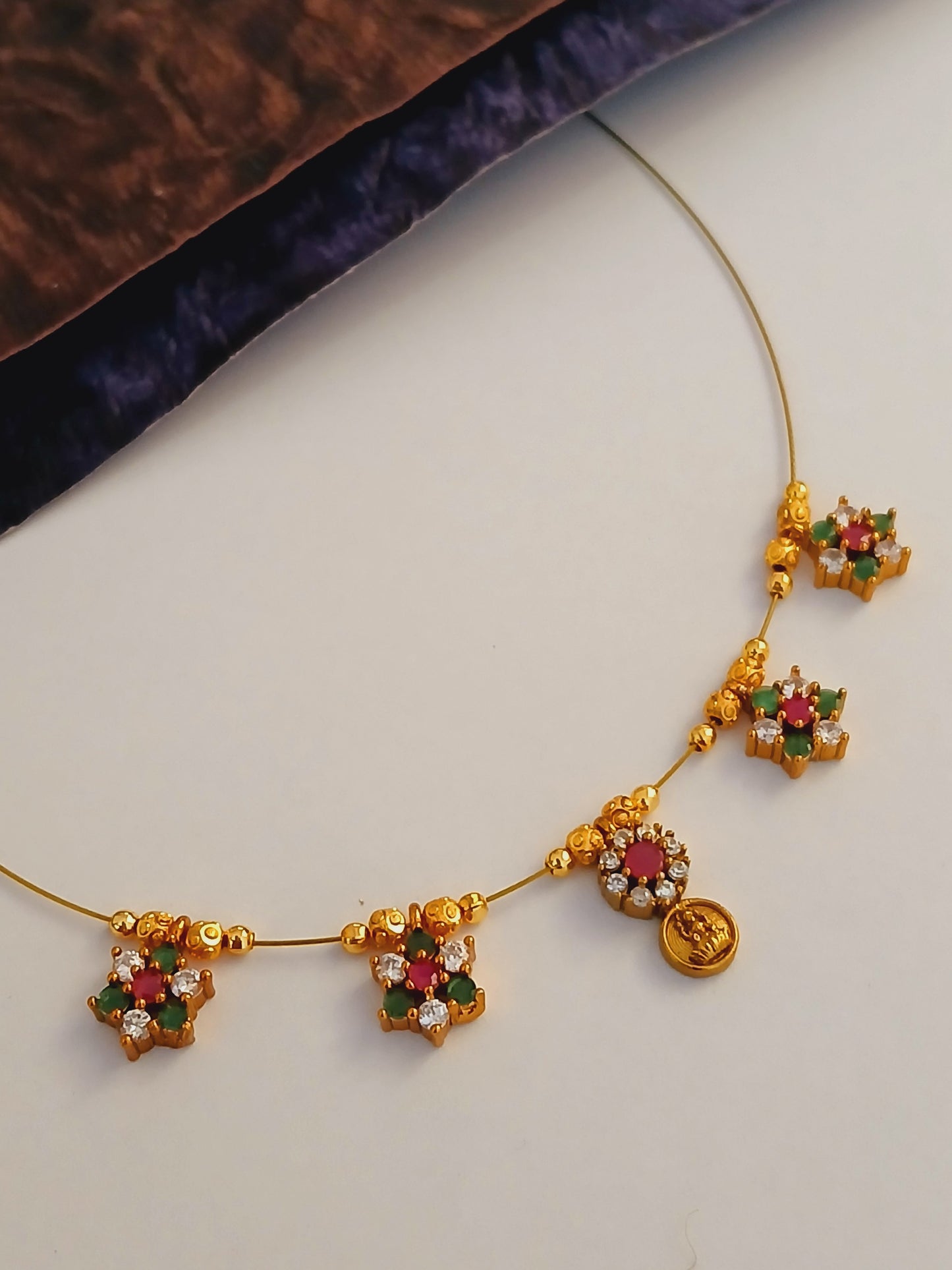 Coins & multi star - invisible necklace
