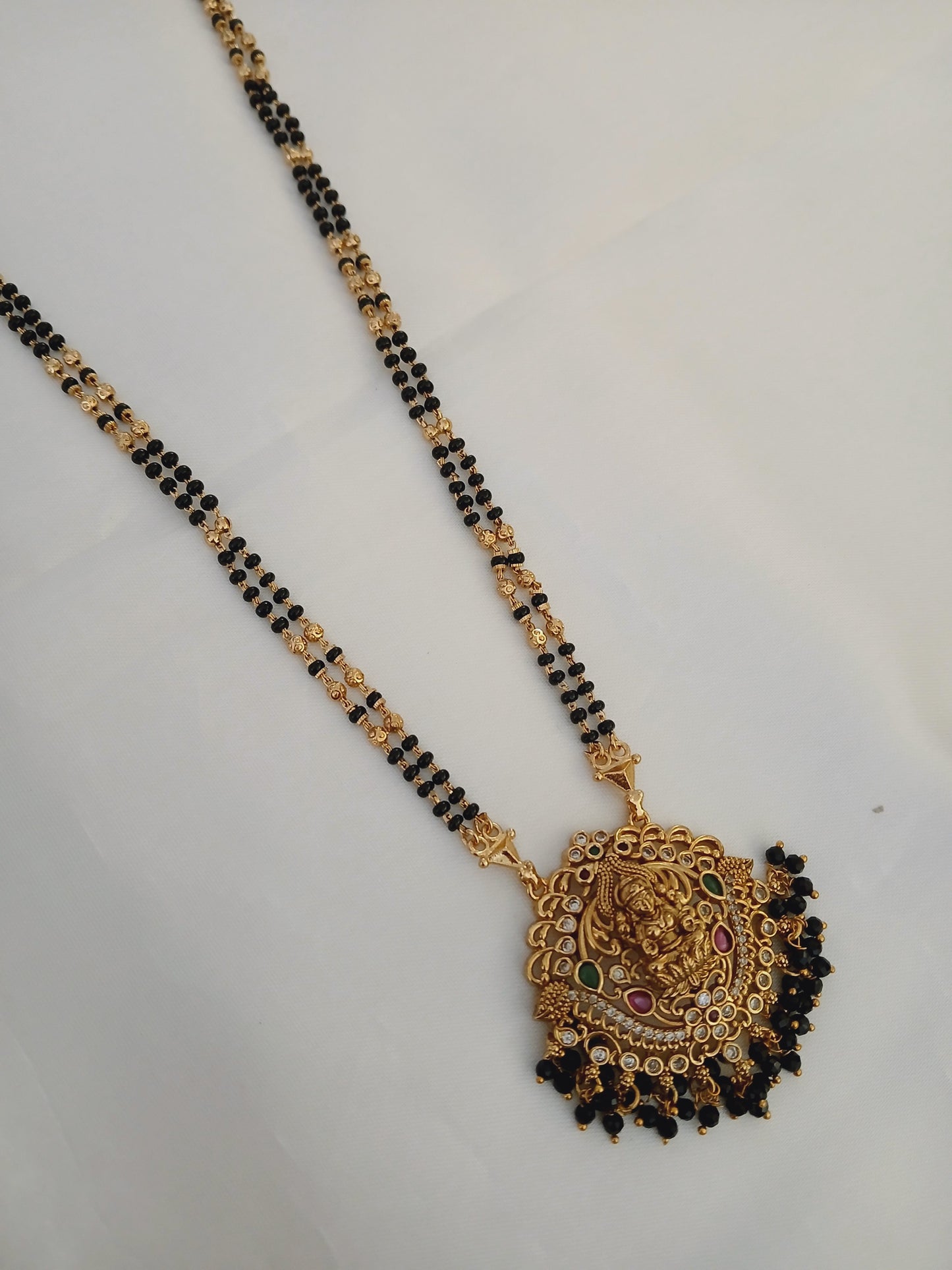 Spandhana Black Beads - Antique Finish Haaram