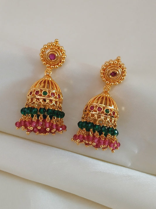 Multi beads jhumka