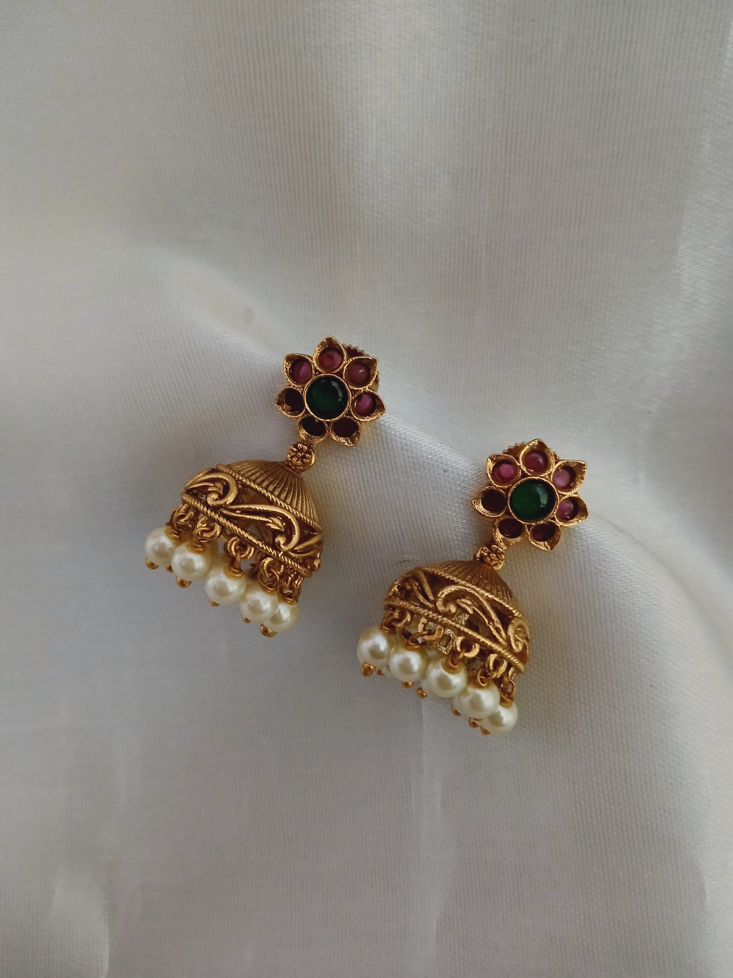 Celebrity mini jhumka - Antique finish