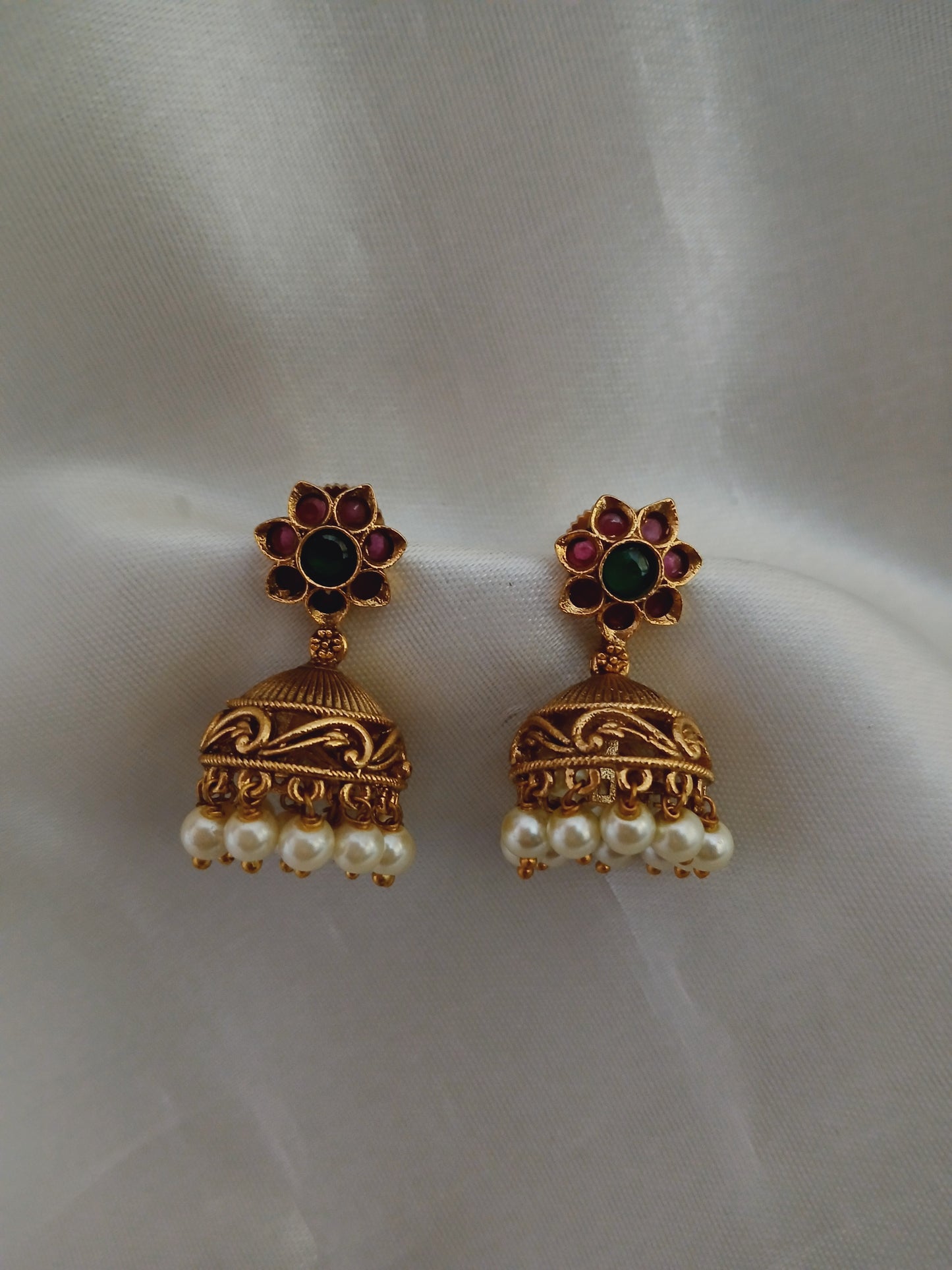 Celebrity mini jhumka - Antique finish