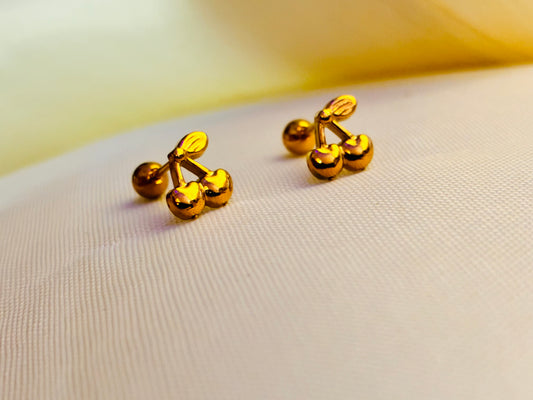 CHERRY - 18K GOLD PLATED