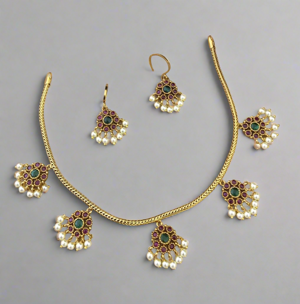 Five drops Addigai - Antique necklace