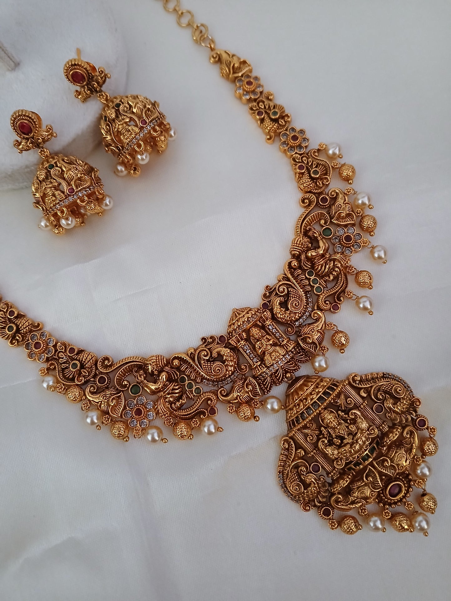 Anika long antique necklace