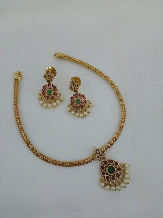 Ravivarma Kemp Attigai - Gold Replica