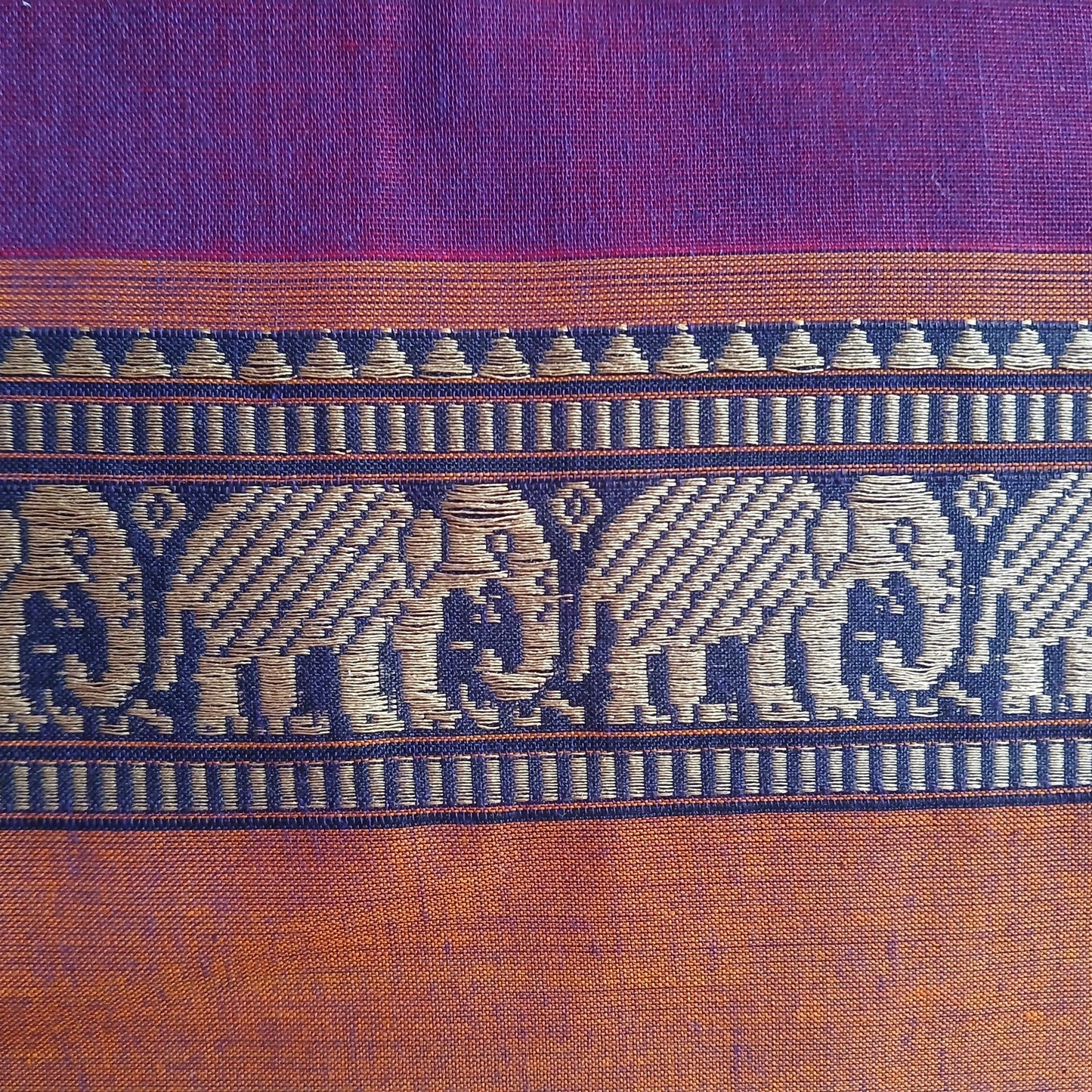 NARAYANPET - PURPLE THREAD WEAVED BORDER
