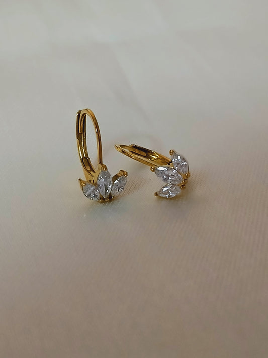 Diamond leaf - 18k gold plated