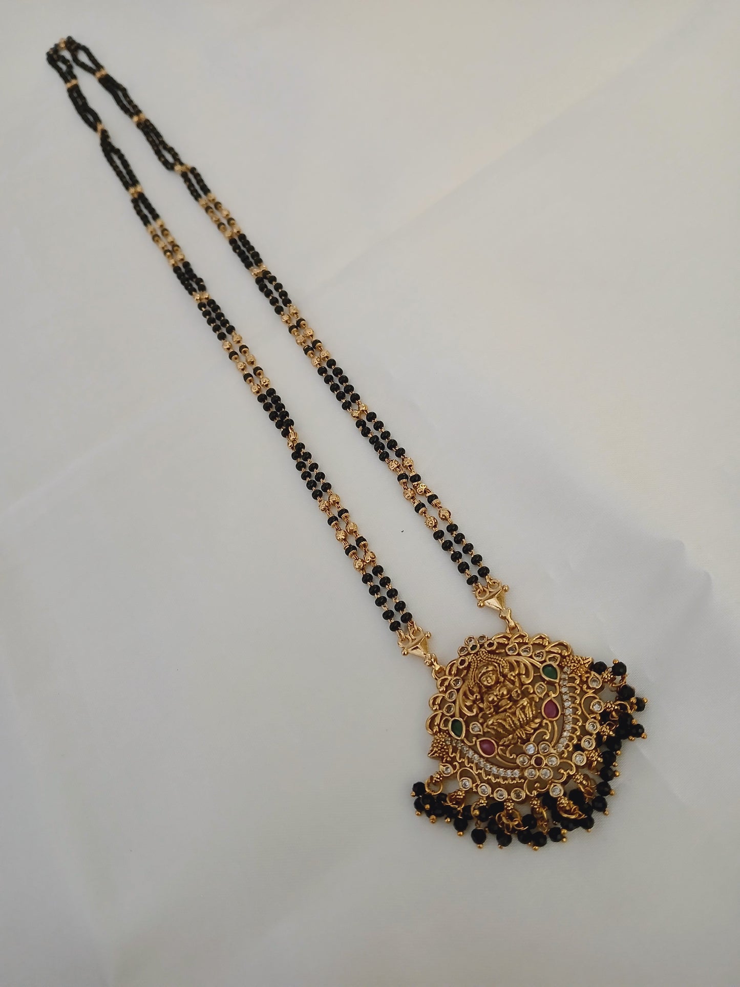 Spandhana Black Beads - Antique Finish Haaram