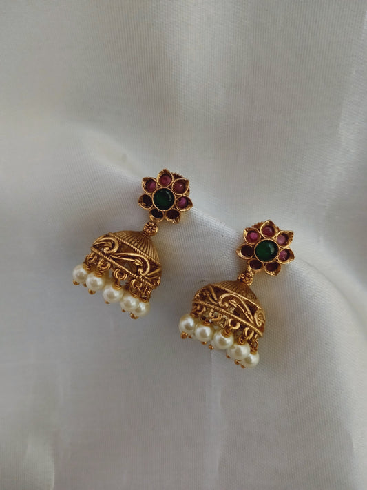 Celebrity mini jhumka - Antique finish