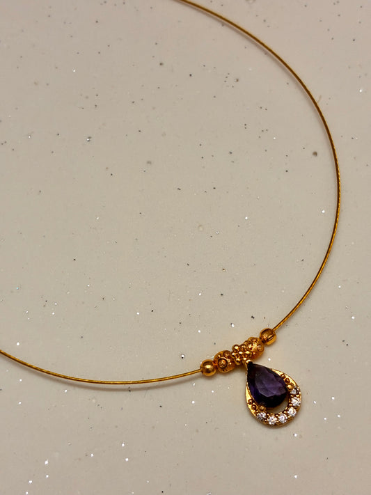 Moon dew purple - invisible necklace
